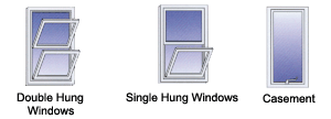 double hung replacement windows, single hung replacement windows, casement replacement windows